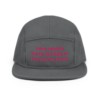 "Love means never having to say you're sorry" Movie Quote 5 Panel Camper
