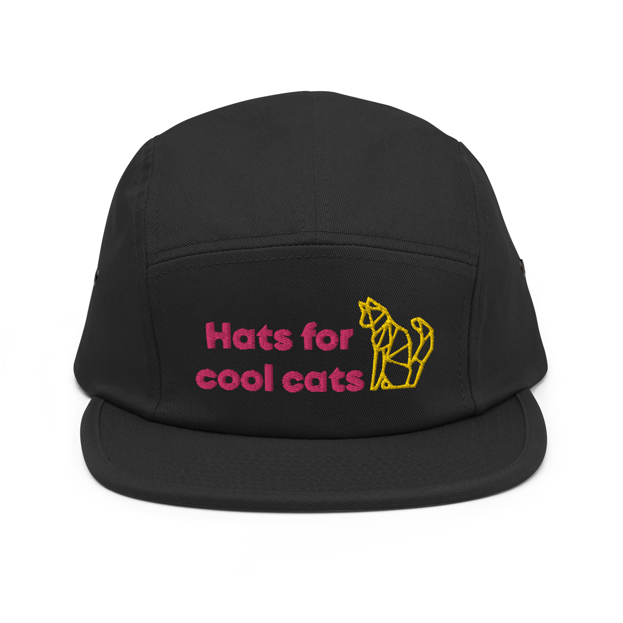 "Hats for cool cats" Five Panel Cap - Image 2
