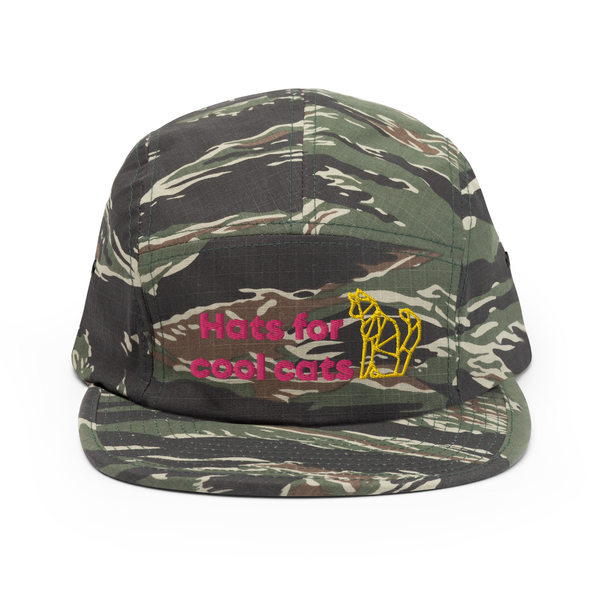 "Hats for cool cats" Five Panel Cap - Image 9