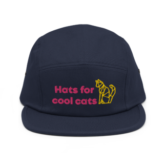 "Hats for cool cats" Five Panel Cap