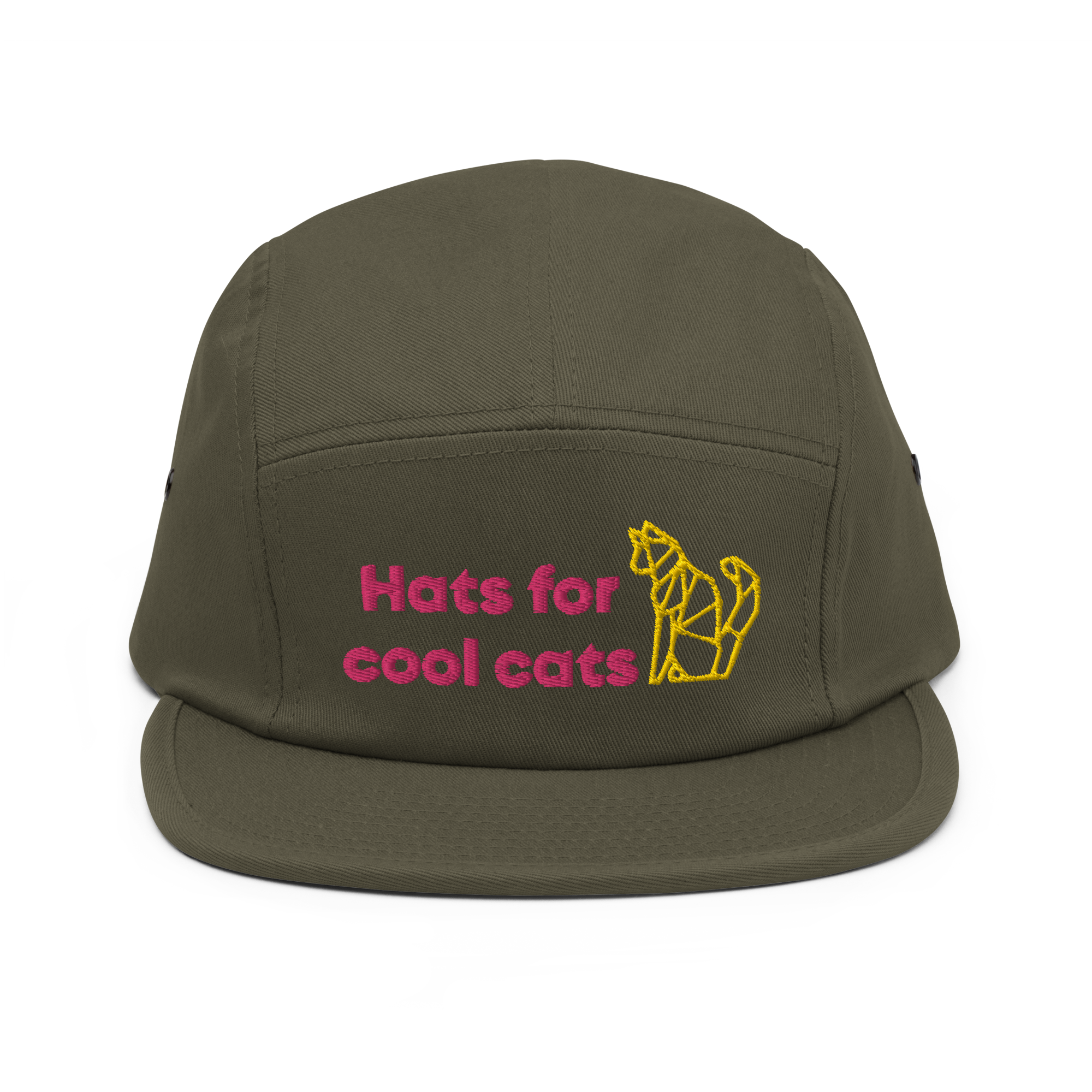 "Hats for cool cats" Five Panel Cap - Image 7