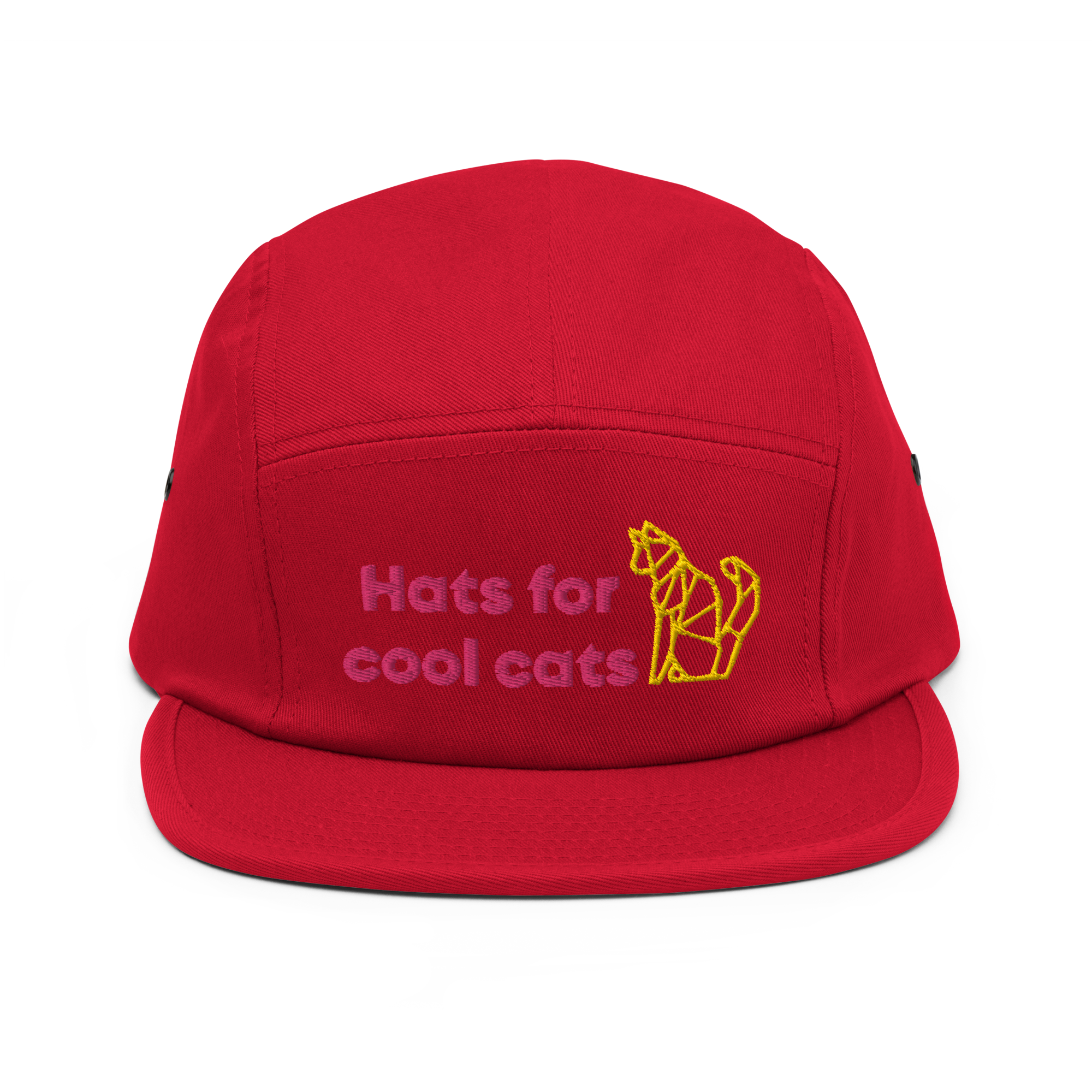 "Hats for cool cats" Five Panel Cap - Image 5