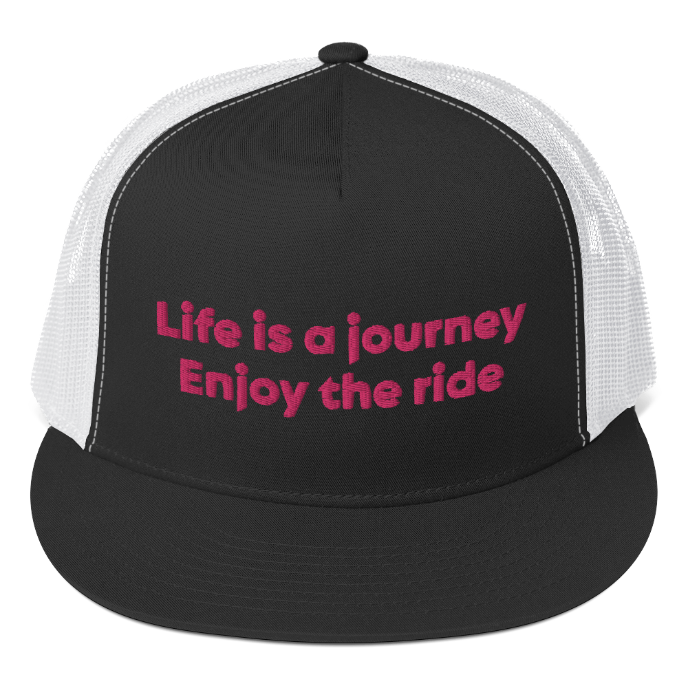 "Life is a journey Enjoy the ride" Trucker Cap - Image 2