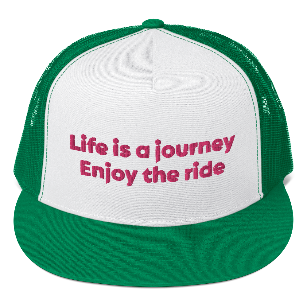 "Life is a journey Enjoy the ride" Trucker Cap - Image 8