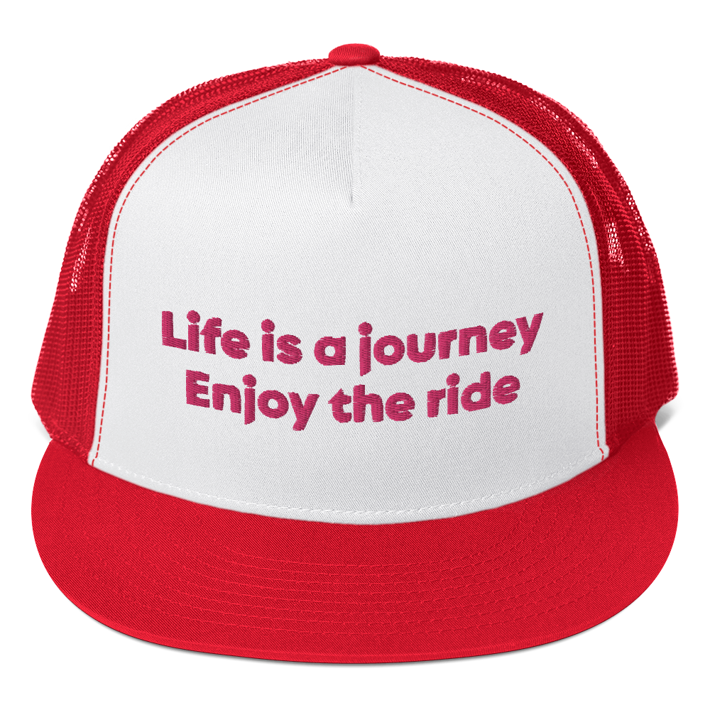 "Life is a journey Enjoy the ride" Trucker Cap - Image 5