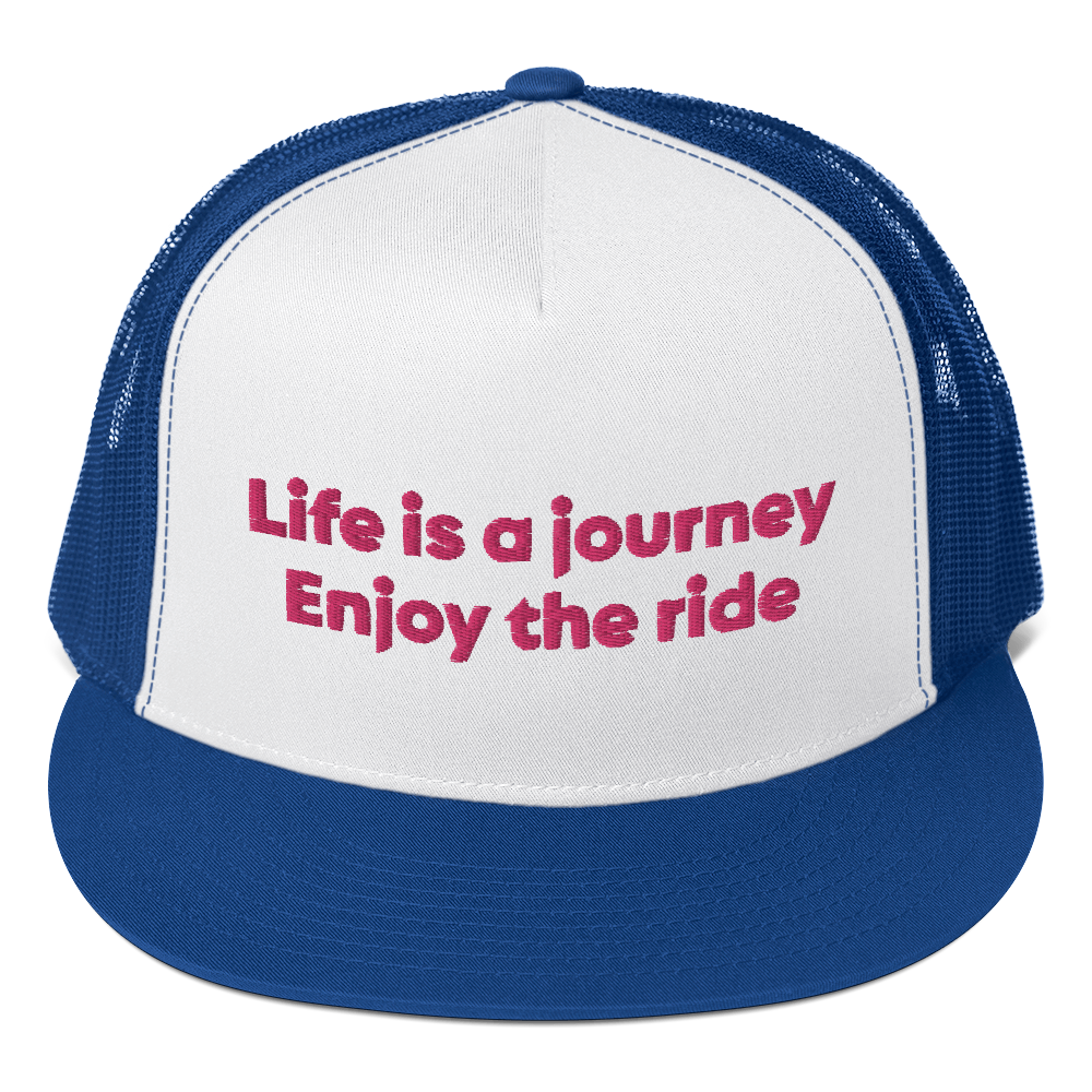 "Life is a journey Enjoy the ride" Trucker Cap - Image 7