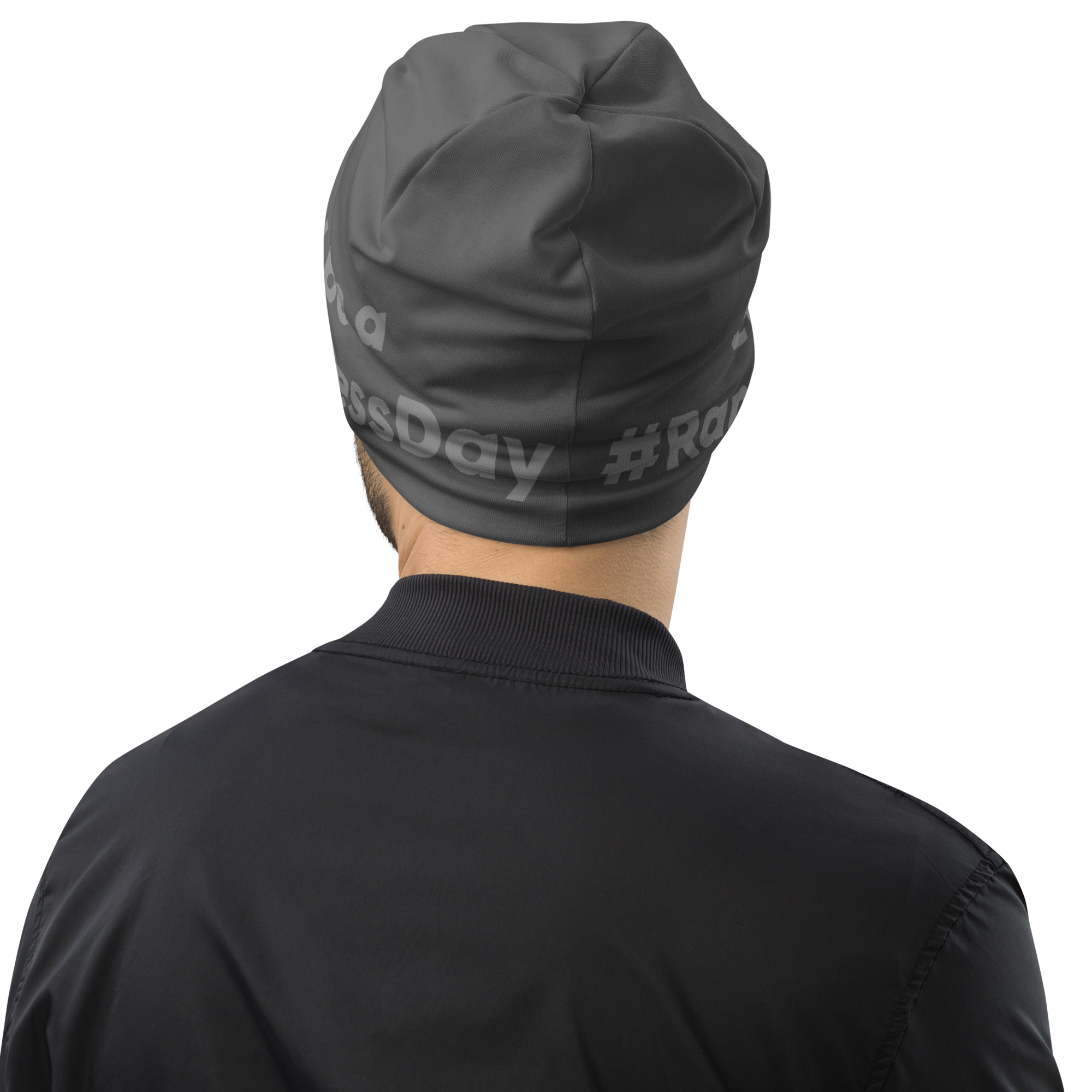 "Every day should be a #RandomActsOfKindnessDay" All-Over Print Beanie - Image 4