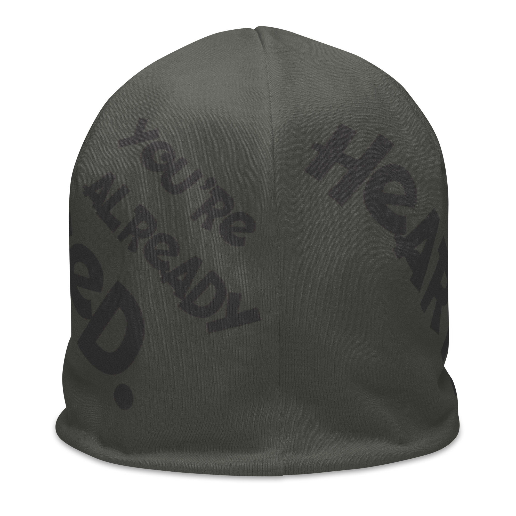"You are already naked. There is no reason not to follow your heart" Inspirational Quote All-Over Print Beanie - Image 5