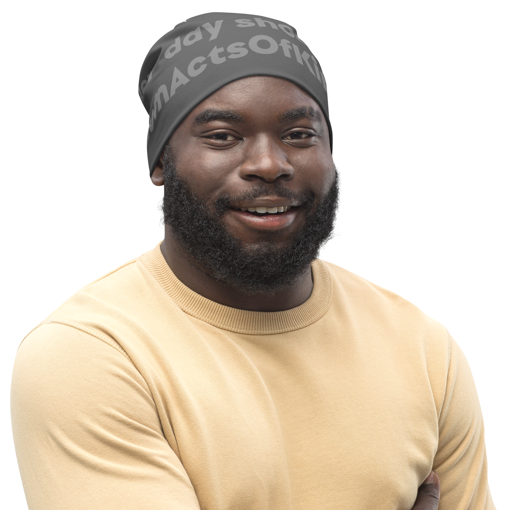 "Every day should be a #RandomActsOfKindnessDay" All-Over Print Beanie - Image 2