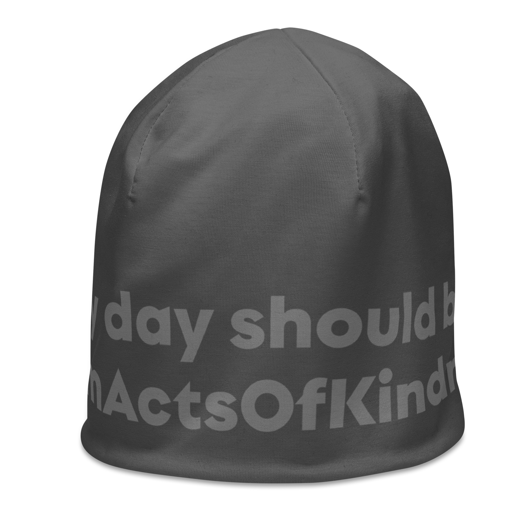 "Every day should be a #RandomActsOfKindnessDay" All-Over Print Beanie - Image 7