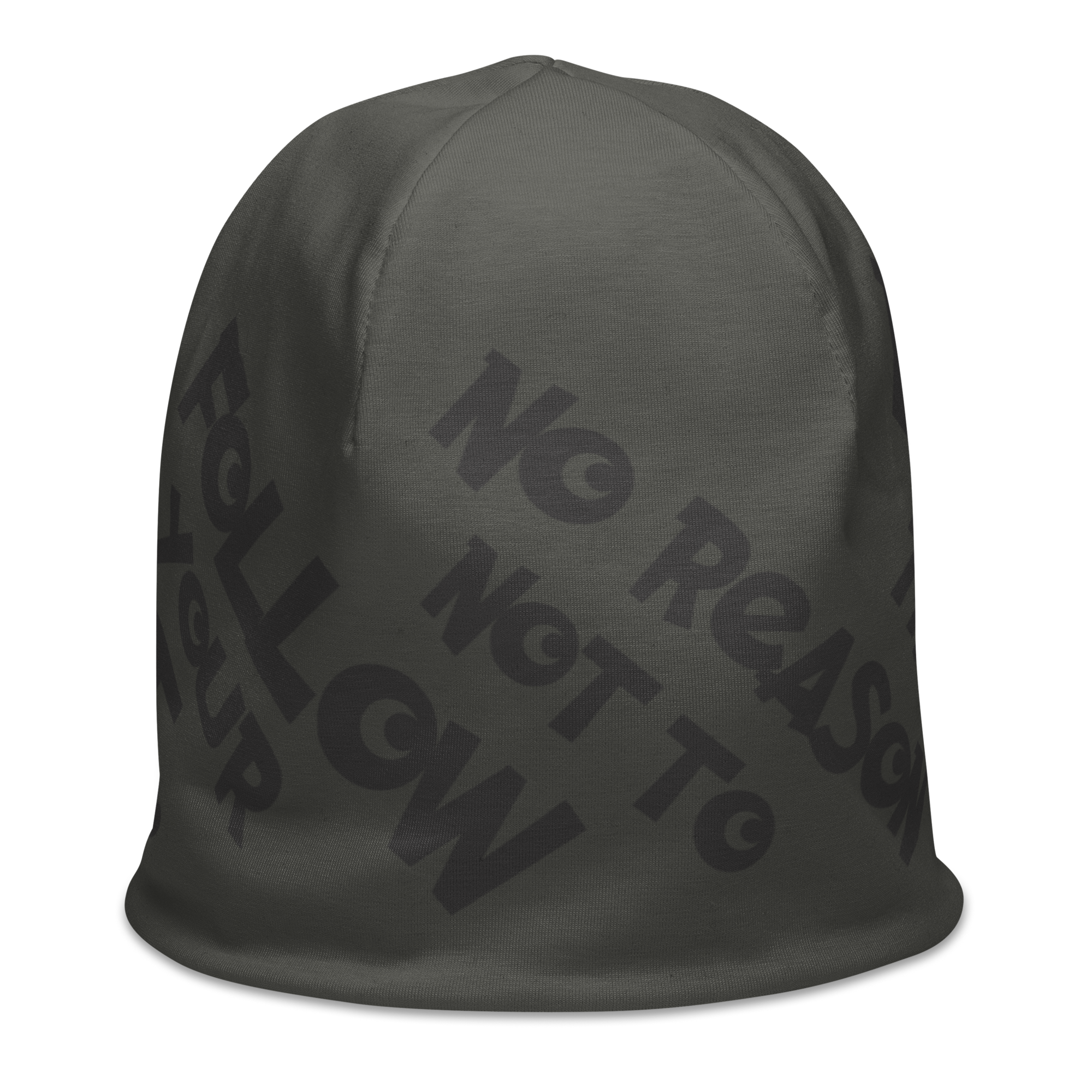 "You are already naked. There is no reason not to follow your heart" Inspirational Quote All-Over Print Beanie - Image 6
