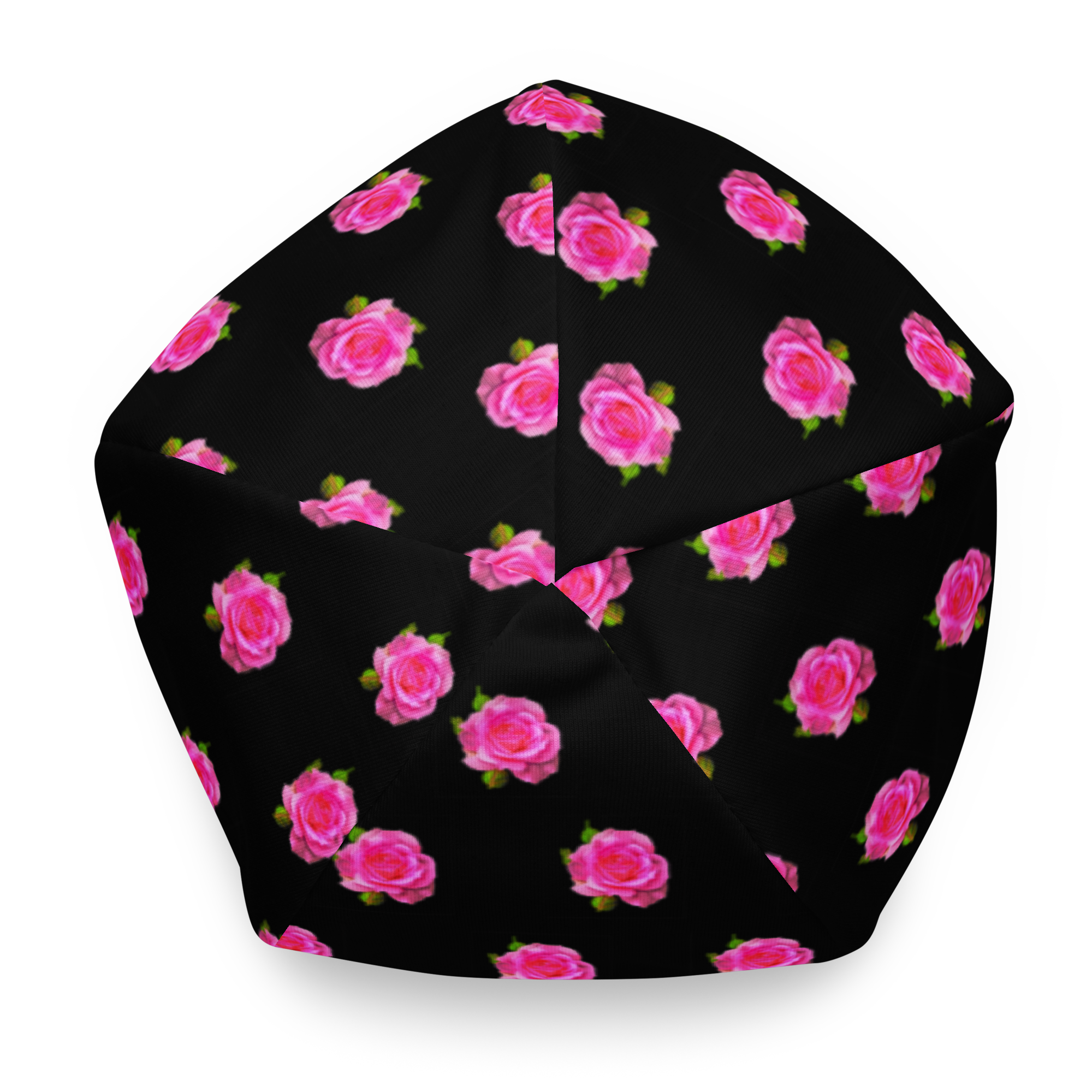 Oil Painted Style Pink Roses Exclusive Design All-Over Print Beanie - Image 7