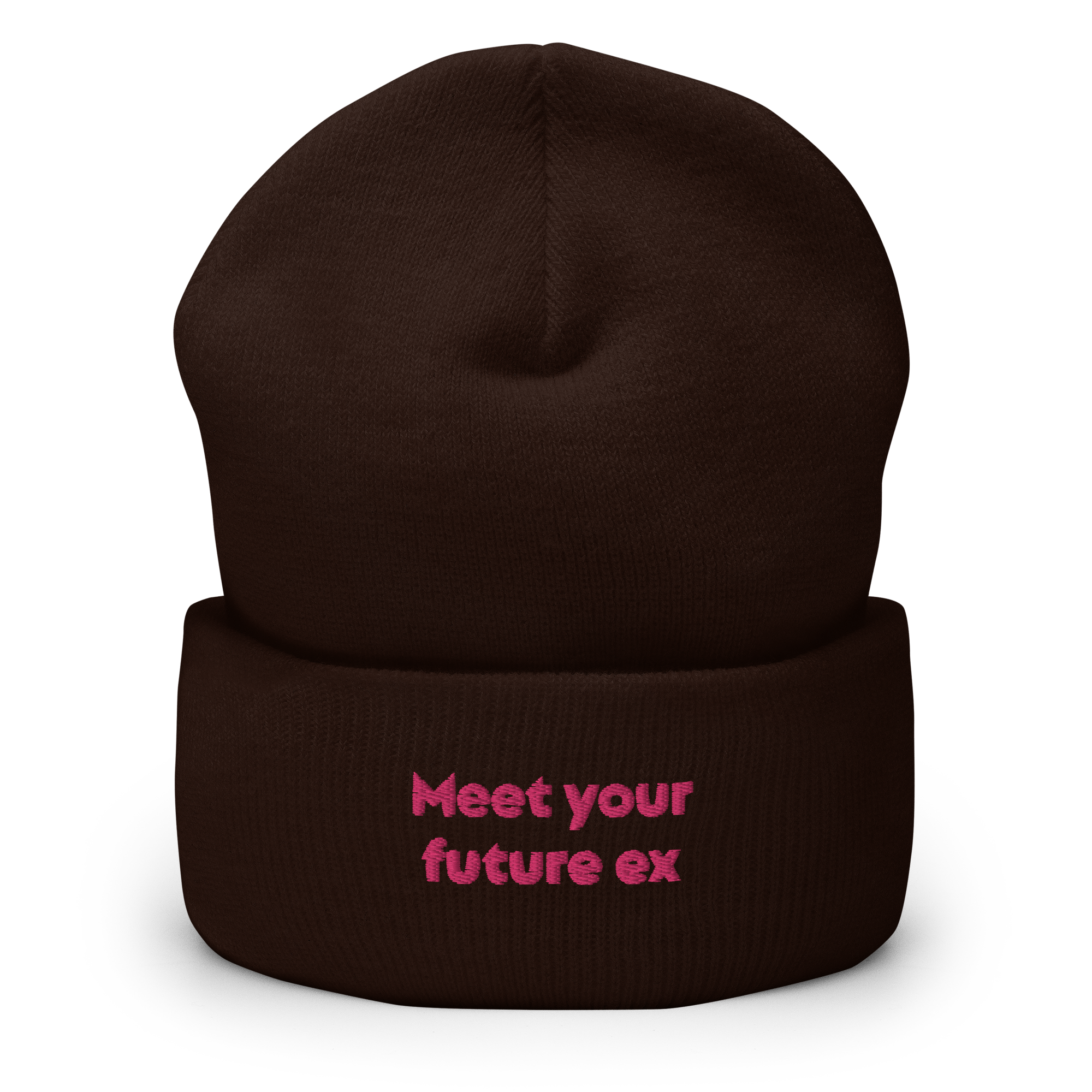 "Meet your future ex" Cuffed Beanie - Image 6