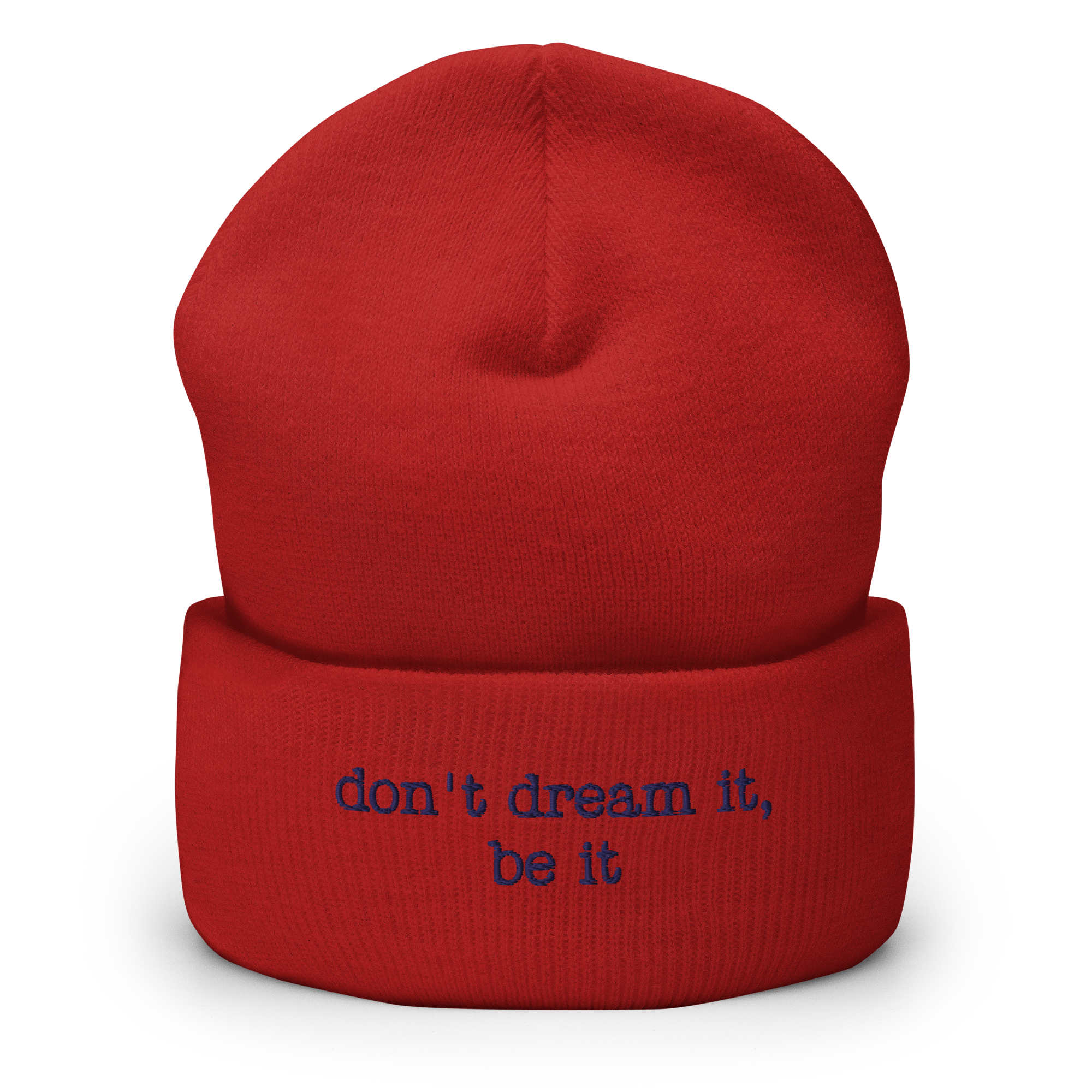 “don’t dream it, be it” Inspired Quote Cuffed Beanie - Image 10