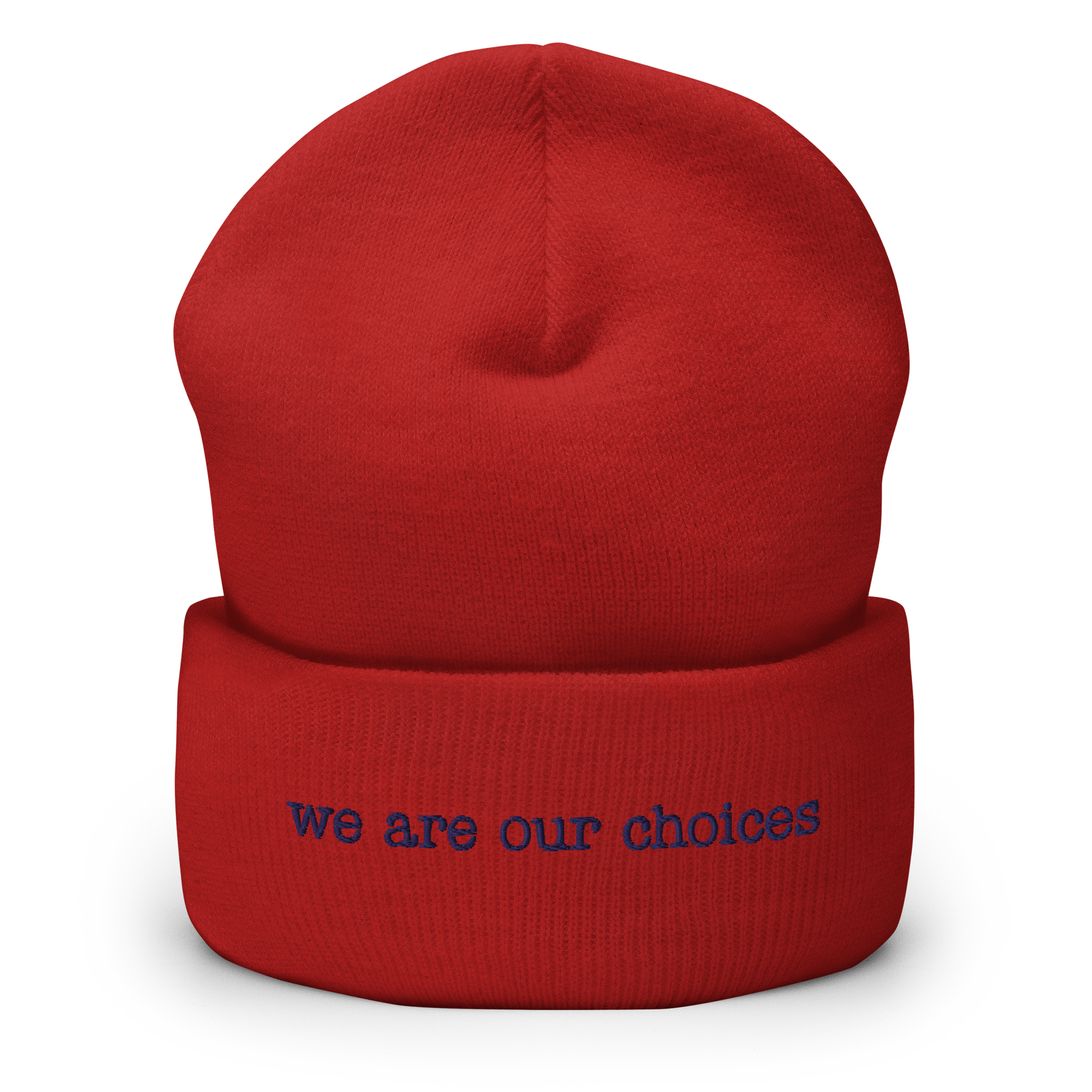 “we are our choices” Inspired Quote Cuffed Beanie - Image 10
