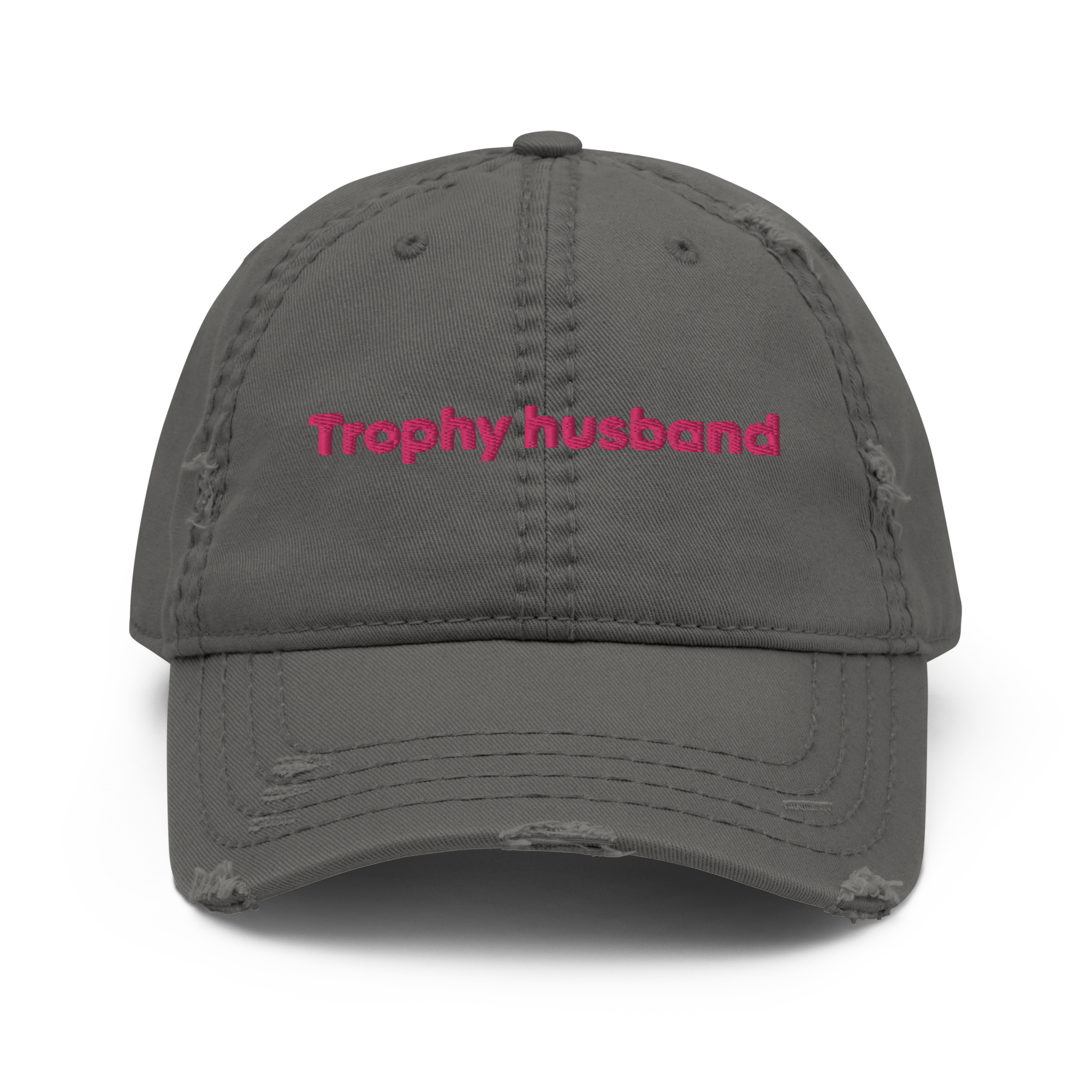“Trophy husband” Distressed Dad Hat