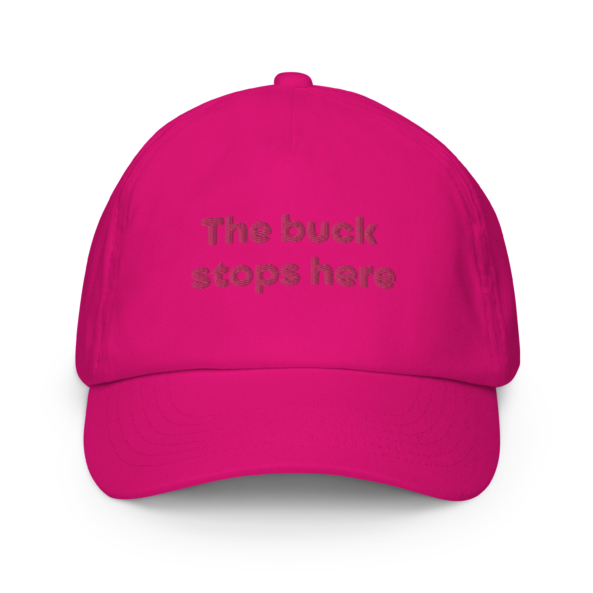 "The buck stops here" Kids Cap - Image 3