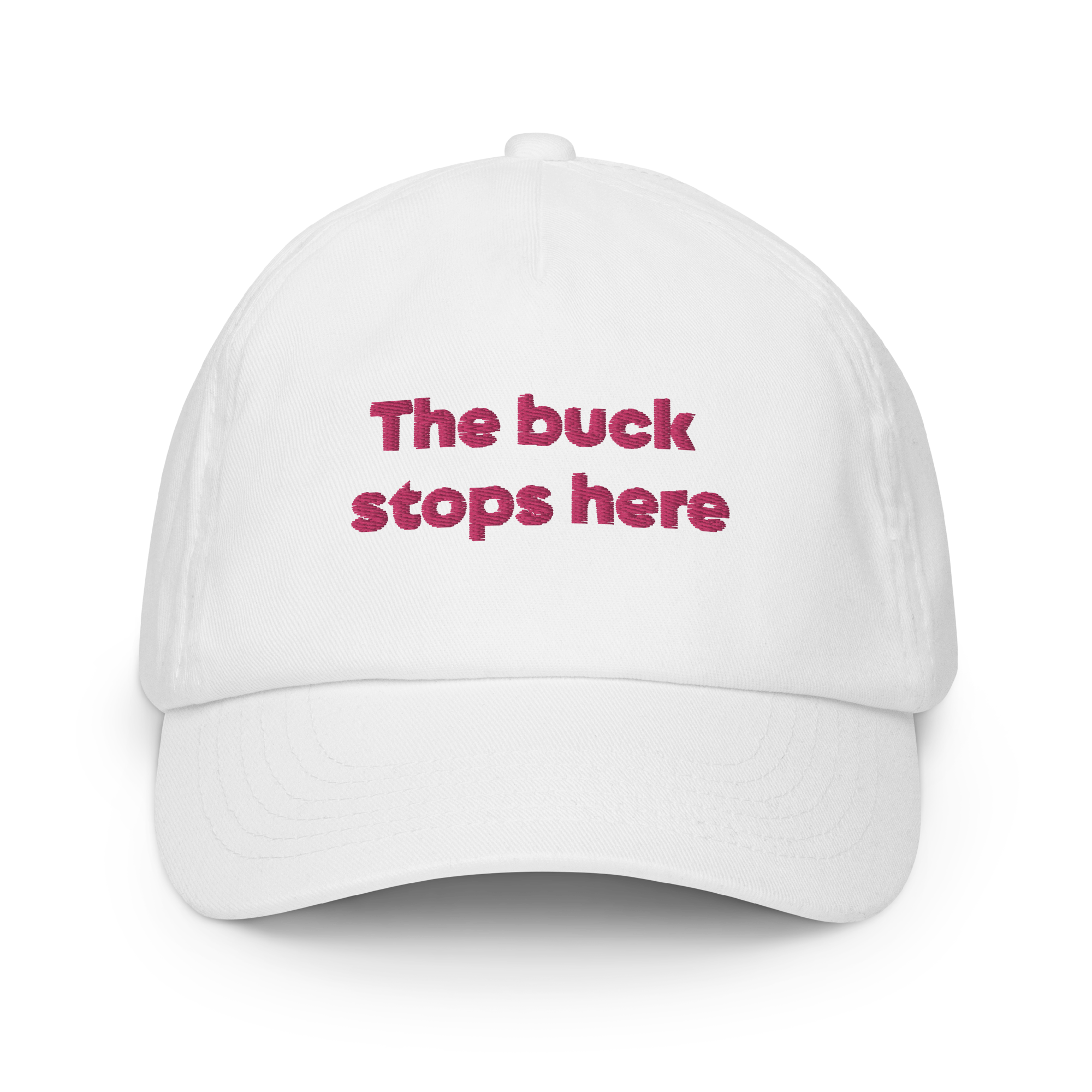 "The buck stops here" Kids Cap - Image 5