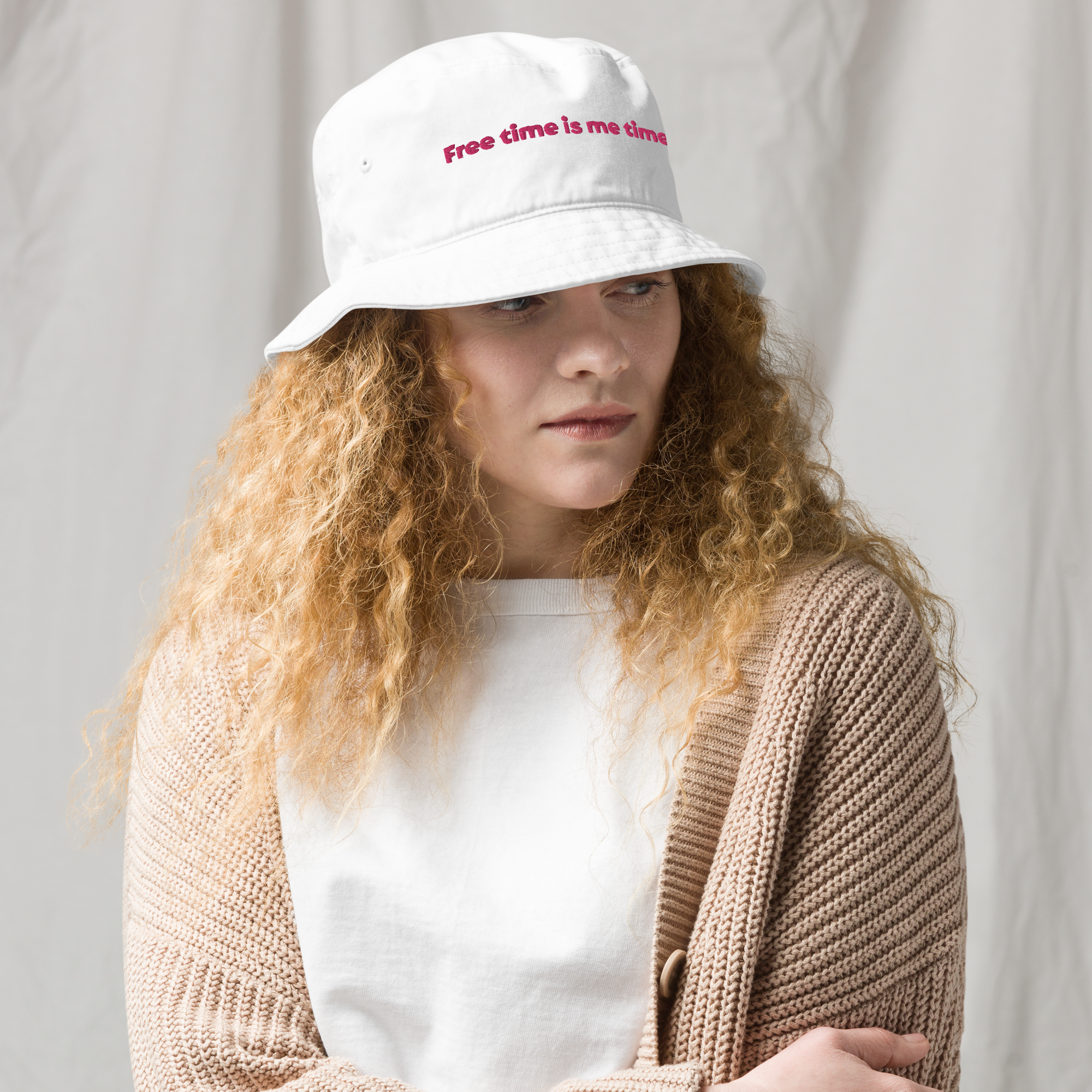 “Free time is me time” Organic Bucket Hat - Image 5