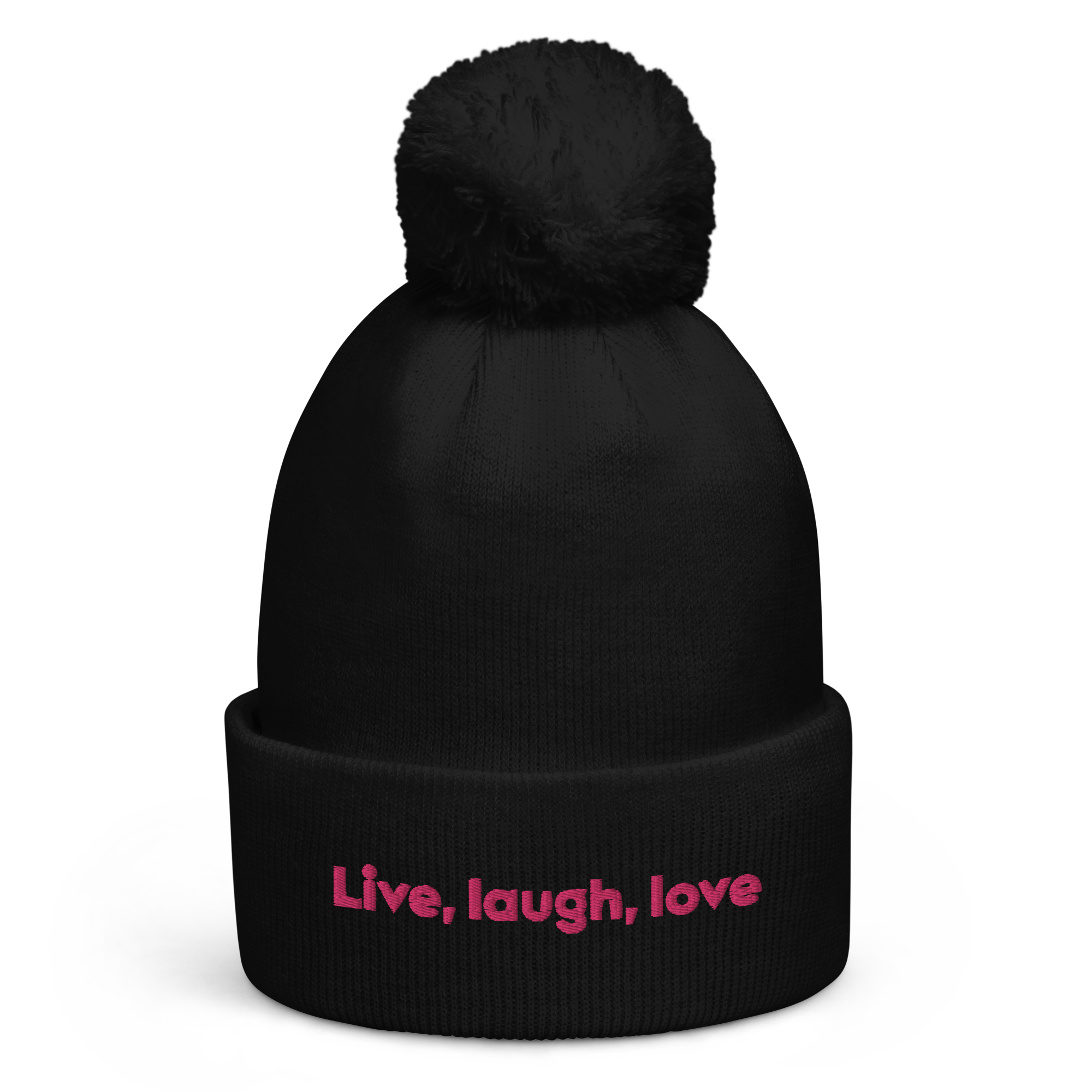 "Live, laugh, love" Pom Pom Beanie - Image 2