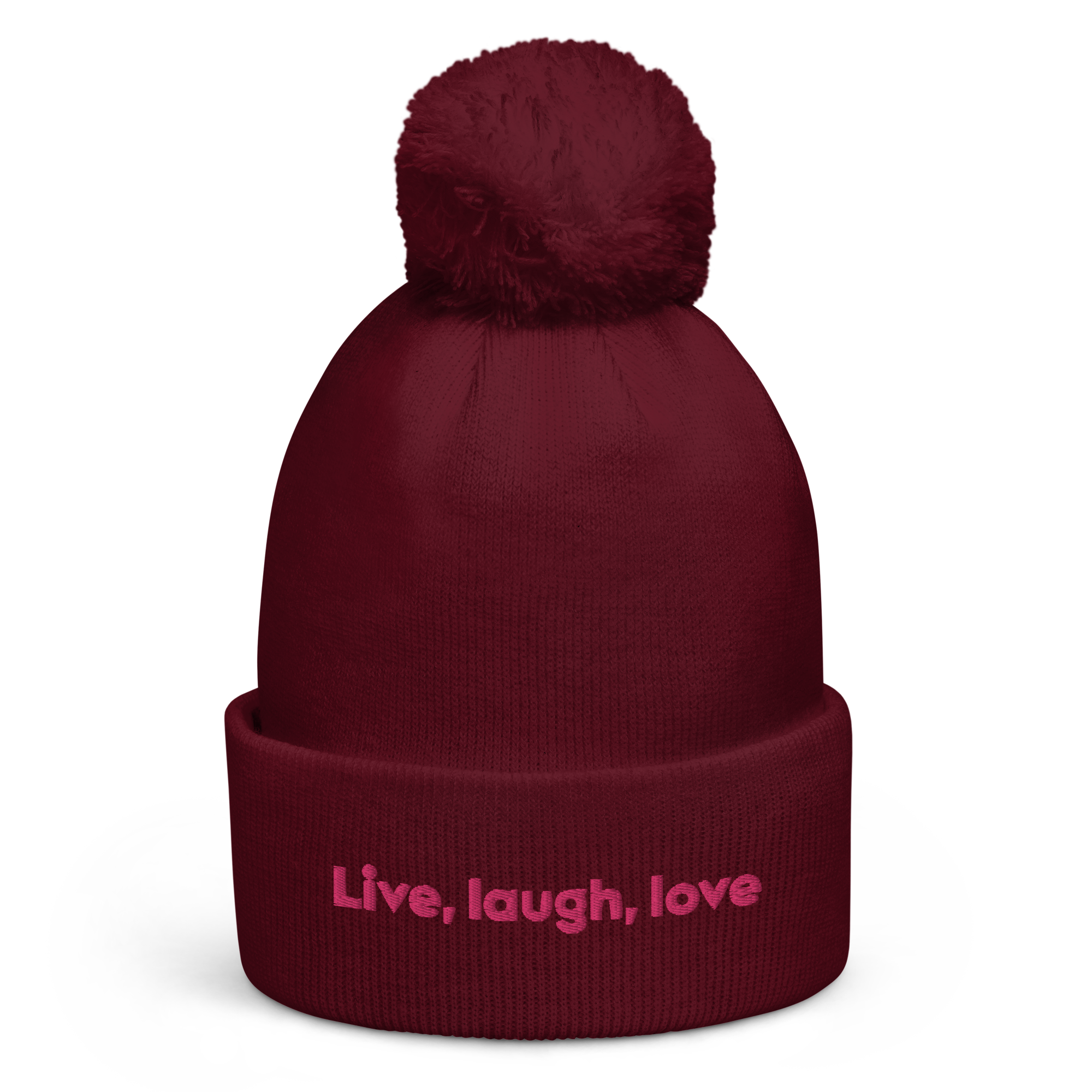 "Live, laugh, love" Pom Pom Beanie - Image 3