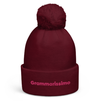 "Grammarissimo" Pom Pom Beanie