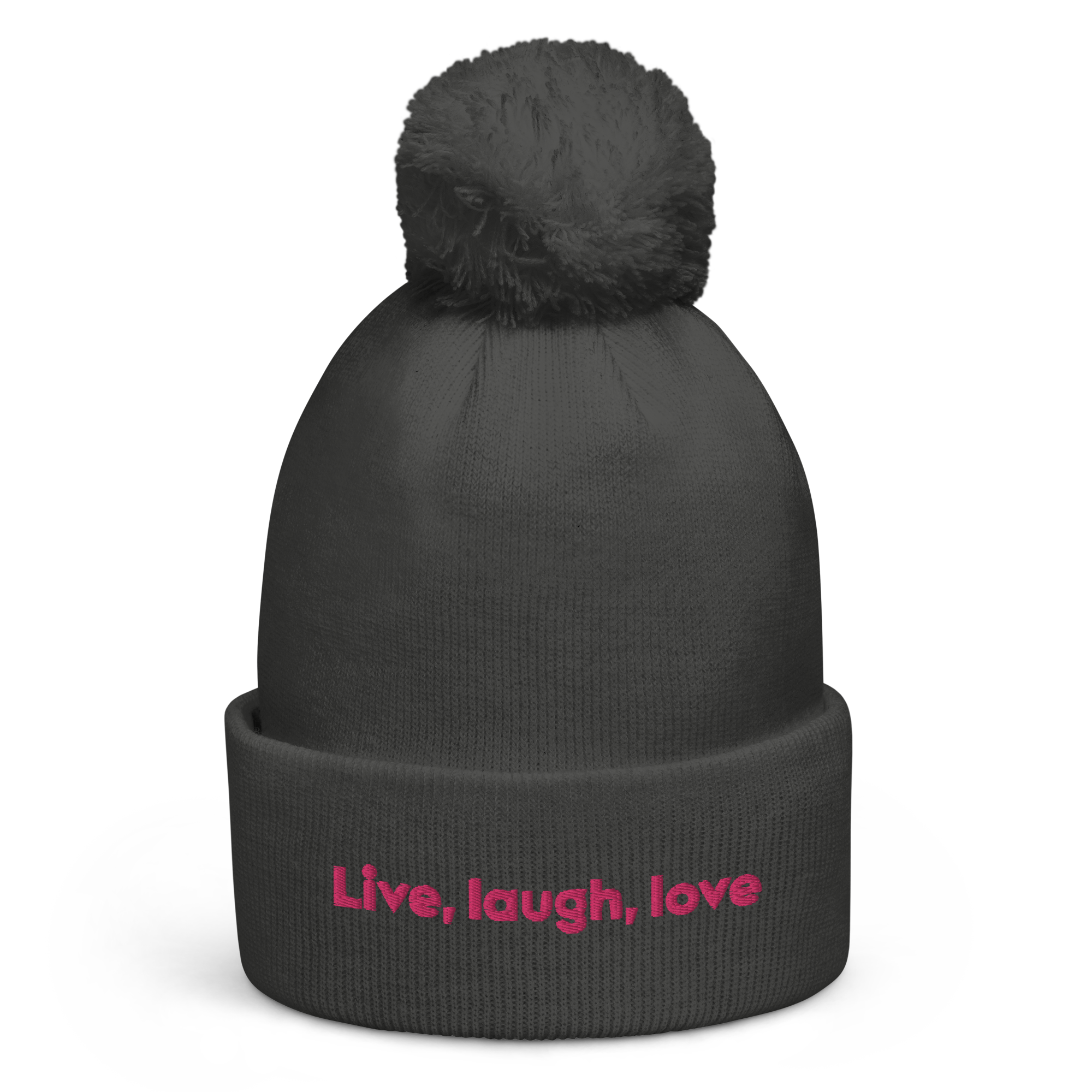"Live, laugh, love" Pom Pom Beanie - Image 5